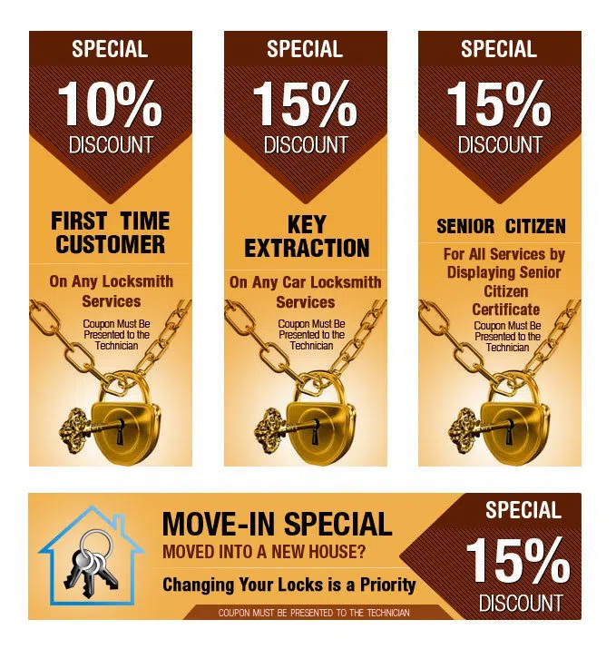 Super Locksmith Service Orlando, FL 407-572-0060 - coupon1-set-four
